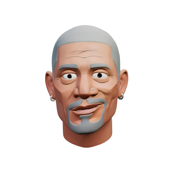 Textured 3D sample 00041 with a left smile
